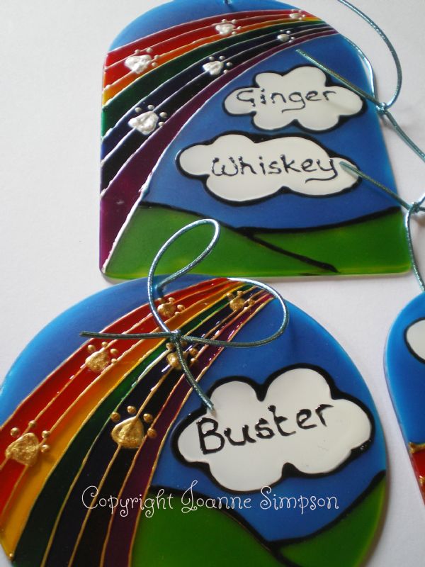 Rainbow Bridge sun catchers. Joanne Simpson-Connor